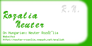 rozalia neuter business card